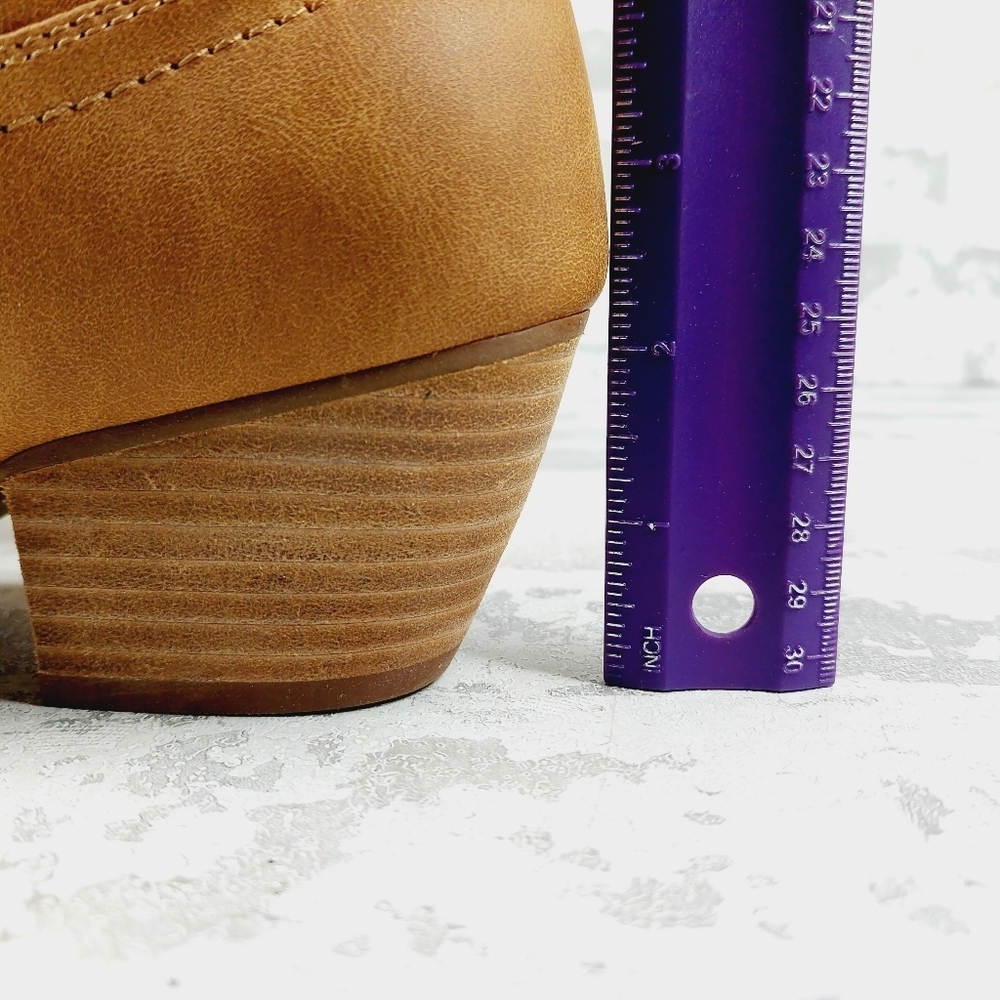 New Dolce Vita PUEBLO Tan Faux Suede Zipper Side Bootie W956 - Picture 9 of 13